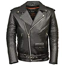 MILWAUKEE LEATHER Men's Classic Side Lace Police Style Motorcycle Jacket
