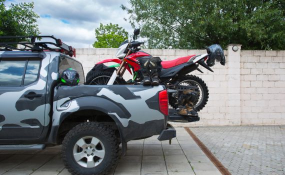 how to load a motorcycle into a truck
